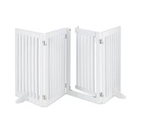 Relaxdays Barrière de sécurité Non Fixe, Porte, Pliable, Pieds, H x L : 70 x 207 cm, pour Enfants et Chiens, Blanche
