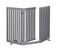 Relaxdays Barrière de sécurité Non Fixe, Porte, Pliable, Pieds, H x L : 92 x 154 cm, pour Enfants et Chiens, Grise