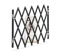 Relaxdays Barrière de sécurité pour Chiens, 96 cm, 48,5-60 cm de Haut, Bambou, sécurité, escaliers & Porte, Noir