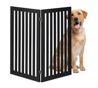 Relaxdays Barrière de sécurité pour Chiens, HxL : 91,5 x 103 cm, MDF, Portail de sécurité, Pliable, Noire