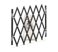 Relaxdays Barrière de sécurité pour Chiens, 96 cm, 48,5-60 cm de Haut, Bambou, sécurité, escaliers & Porte, Noir