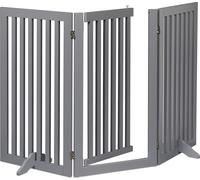 relaxdays Barrière grise avec porte hauteur 92 cm