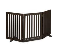 relaxdays Barrière marron avec porte, hauteur 70 cm