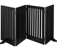 Relaxdays Barrière de sécurité Non Fixe, Porte, Pliable. Pieds, H x L : 70x207 cm, pour Enfants et Chiens, Noire