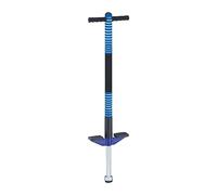 Relaxdays Bâton Sauteur pour Votre Enfant, Charge maximale : 35 kg, rembourré, antidérapant, Acier INOX, extérieur, Bleu
