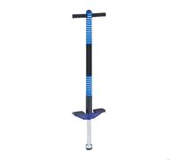 Relaxdays Bâton sauteur pour votre enfant, charge maximale : 35 kg, rembourré, antidérapant, acier inox, extérieur, bleu