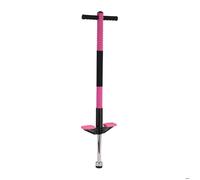 Relaxdays Bâton sauteur robuste, pogo-stick pour enfant pesant jusqu'à 35 kg, pour se dépenser en extérieur, rose