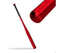 Relaxdays Batte de baseball 34 pouces / 86 cm Aluminium manche antidérapant Rouge