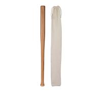 Relaxdays Batte de Baseball ou de Softball, en Bois, 34 ″, Sac en Jute, pour Jouer en Famille ou Entre Amis, Nature