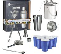 relaxdays Beer Pong Set Set à cocktail Bac à glace