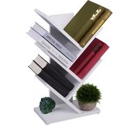 Relaxdays Bibliothèque prenant la Forme d'un Arbre, pour Vos bouquins préférés, HLP : 55 x 30 x 16 cm, Blanche