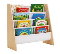Relaxdays Bibliothèque enfant 4 pochettes en tissu