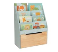 Relaxdays Bibliothèque enfant avec coffre à jouets