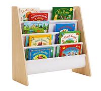 Relaxdays Bibliothèque Enfant HxLxP 60 x 63 x 39 cm, Blanc/Naturel