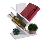 Relaxdays Bibliothèque prenant la Forme d'un Arbre, pour Vos bouquins préférés, HLP : 40 x 30 x 16 cm, Blanche