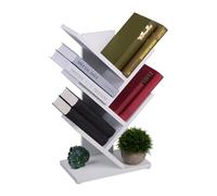 Relaxdays Bibliothèque prenant la Forme d'un Arbre, pour Vos bouquins préférés, HLP : 55 x 30 x 16 cm, Blanche