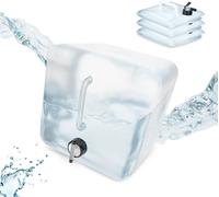 relaxdays Bidon d'eau pliable, set de 4 pièces