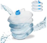 relaxdays Bidons à eau pliables, set de 4 ovals