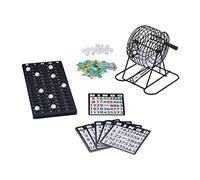 Relaxdays Bingo, boulier, 75 Boules, 18 grilles, 150 jetons, Plateau de Jeu, pour Petits et Grands, Multicolore
