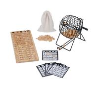 Relaxdays Bingo avec plateau/jetons/boules en bois