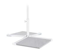 Relaxdays, blanc Pied, Porte Parasol, tige 35 mm, Socle Support en Croix, Terrasse, Jardin, Balcon
