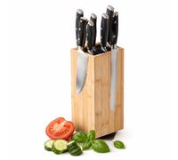 Relaxdays Bloc magnétique couteaux, insert brosses