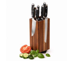 Relaxdays Bloc magnétique couteaux, insert brosses