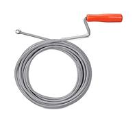 Relaxdays Bobine de nettoyage de canalisations avec griffe, nettoyage mécanique des tuyaux, toilettes, douche, évier, acier, 9 mm x 10 m, argent