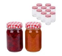 Relaxdays Bocaux, Lot de 12, 400 ML, couvercles Twist-Off, Grands bocaux à Confiture, Transparents