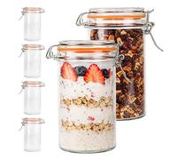 Relaxdays Bocaux, lot de 6, 500 ml, conservation des aliments