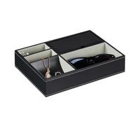 Relaxdays Boîte à bijoux ouverte optique cuir