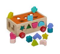 Relaxdays Boîte à Formes, pour Enfants dès 3 Ans, 17 Formes à Trier, Jouet de motricité, Jeu d'encastrement, Multicolore