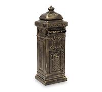 Relaxdays Boîte aux Lettres Anglaise sur Pied Inoxydable A4 Colonne Vintage Nostalgie HxlxP 106 x 38 x 34 cmdesign britsch Anglais, doré