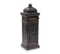 Relaxdays Boîte aux lettres Nostalgie colonne sur pied design anglais vintage Bronze A4