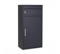 Relaxdays boîte aux Lettres Compartiment Colis verrouillable Anthracite | Boîte aux lettres pour colis, 85,8 x 26,3 x 45,3 cm