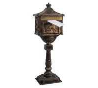 Relaxdays boîte aux Lettres sur Pied Antique, Style Britannique, Bronze