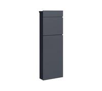 Relaxdays Boîte aux Lettres sur Pied Design Moderne, Anthracite | 111 x 39,5 x 14 cm, résistante aux intempéries, 2 clés