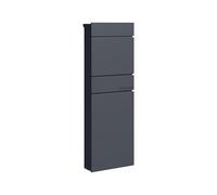 Relaxdays Boîte aux Lettres sur Pied, Porte-journaux, Anti-intempéries, 2 clés, Anthracite 111 x 39,5 x 14 cm