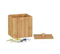 Relaxdays Boîte de rangement bambou couvercle