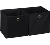 relaxdays Boîte de rangement en tissu, lot de 2