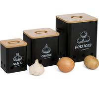relaxdays Boîte de rangement pour pommes de terre, lot de 3