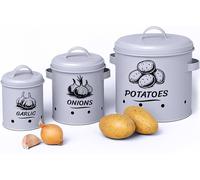 relaxdays Boîte de rangement pour pommes de terre, lot de 3