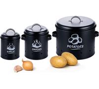 relaxdays Boîte de rangement pour pommes de terre, lot de 3