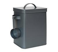 Relaxdays Boîte en métal de 6,5 l avec Aide au Dosage, Nourriture pour Animaux et café, hermétique, Anthracite