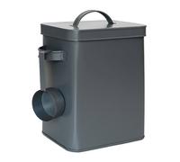 Boîte métallique Relaxdays, Rangement 6,5 L avec doseur, pour Aliments et café, étanche, boîte à lessive, Anthracite