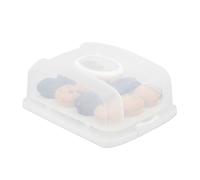 Relaxdays 10027896_49 Blanc Boîte gâteaux, Brownies, rectangulaire, Couvercle, idéale pour Les fêtes, HlP:15,5x37,5x27,5cm