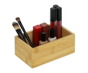 Relaxdays Boîte rectangulaire en bambou