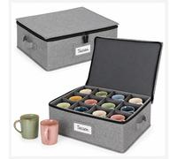 Relaxdays Boîte vaisselle, lot de 2