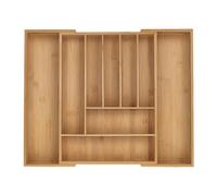 Relaxdays Range-couverts extensible en bambou