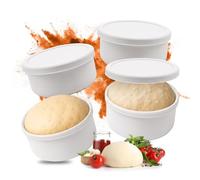 Relaxdays Boîte à pâte avec couvercle, lot de 4